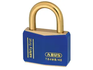 ABUS Mechanical T84Mb/40Mm Blue Rustproof Padlock Keyed Alike 8406