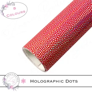 ⋅ Holographic Confetti Dots ⋅ Vegan Faux Leather ⋅ Red ⋅